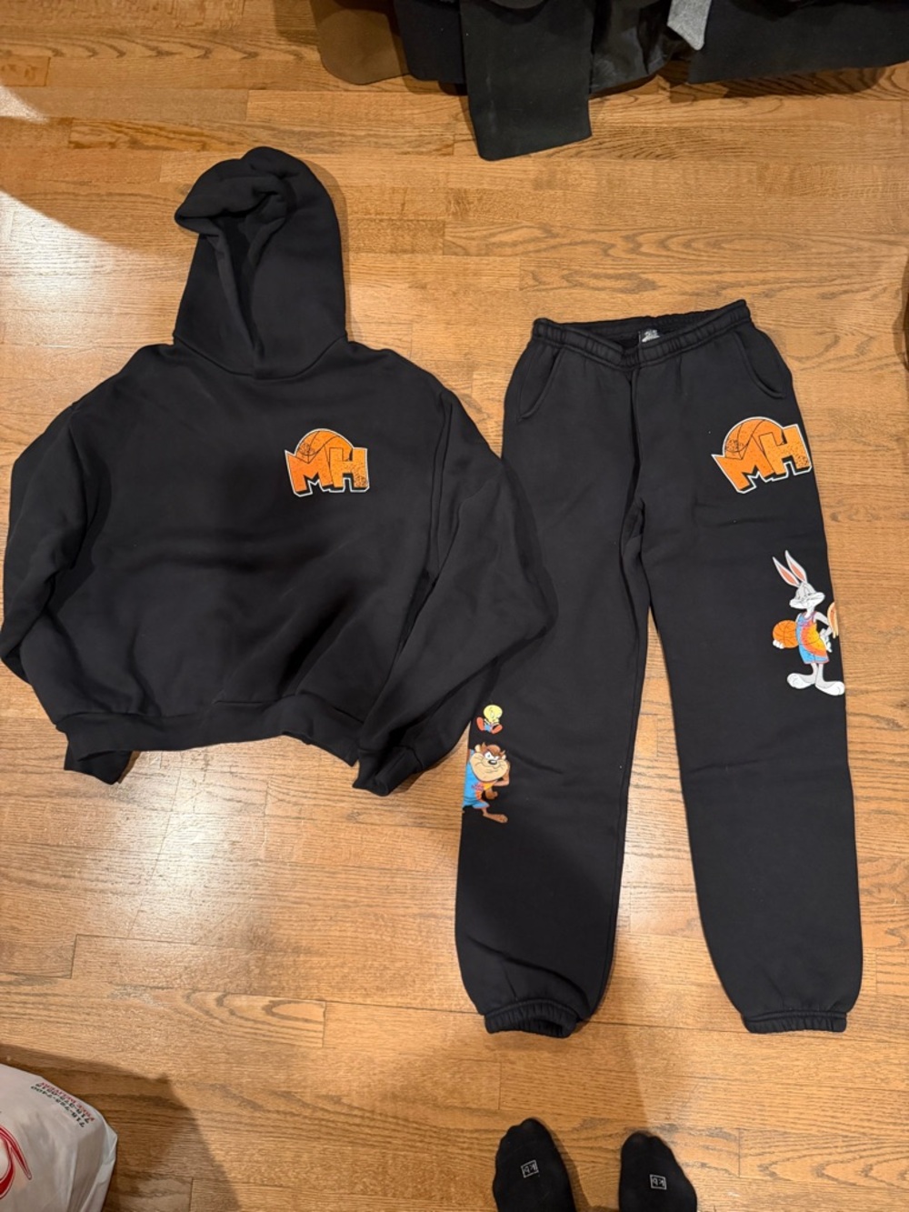 Madhappy X Space Jam Black Hoodie & Sweatpants Set